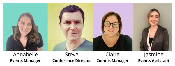 Photo of UXA team. Annabelle, Steve, Claire, Jasmine.